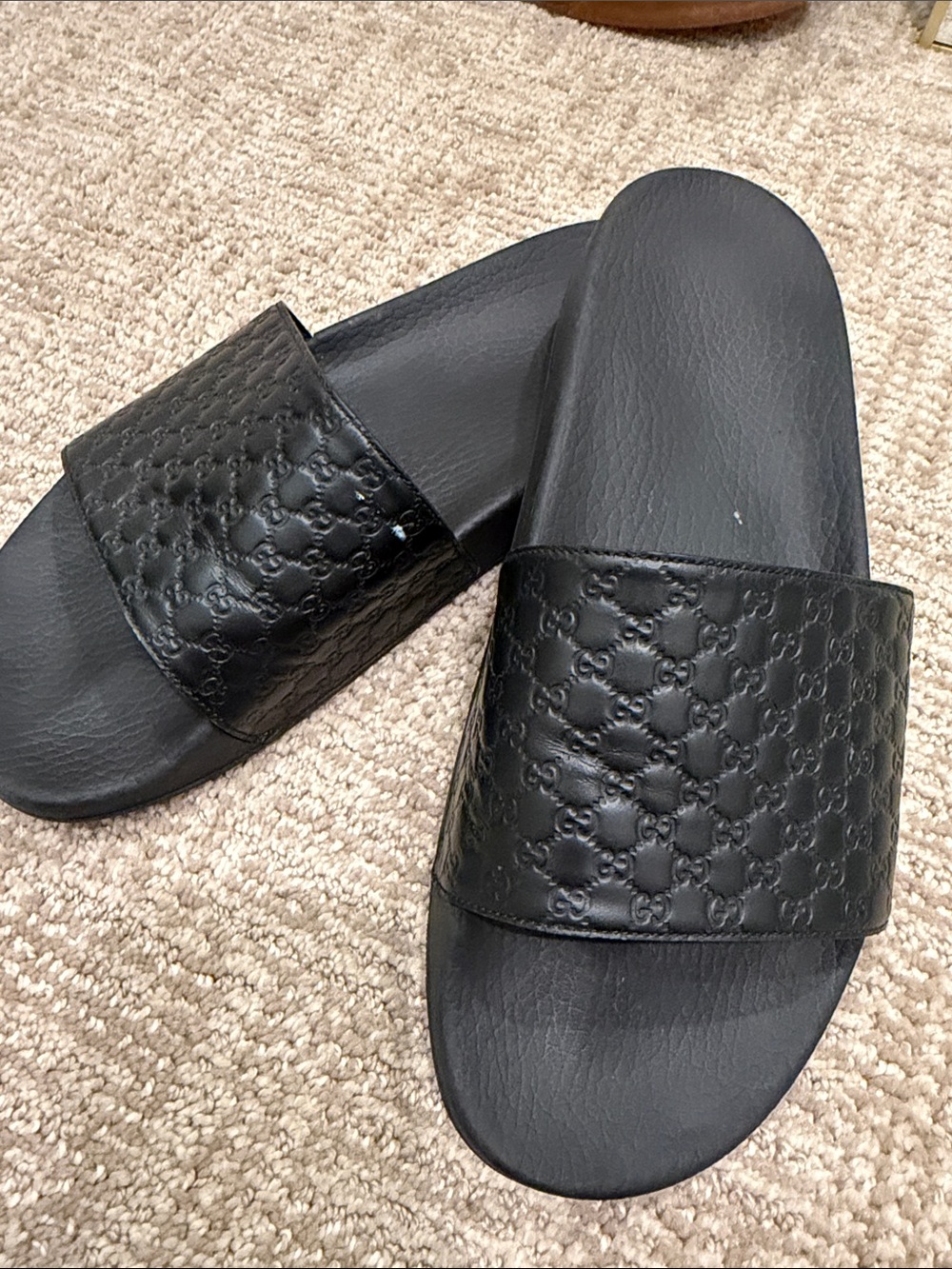 GUCCI Embossed Slide Sandals - Picture 3 of 3